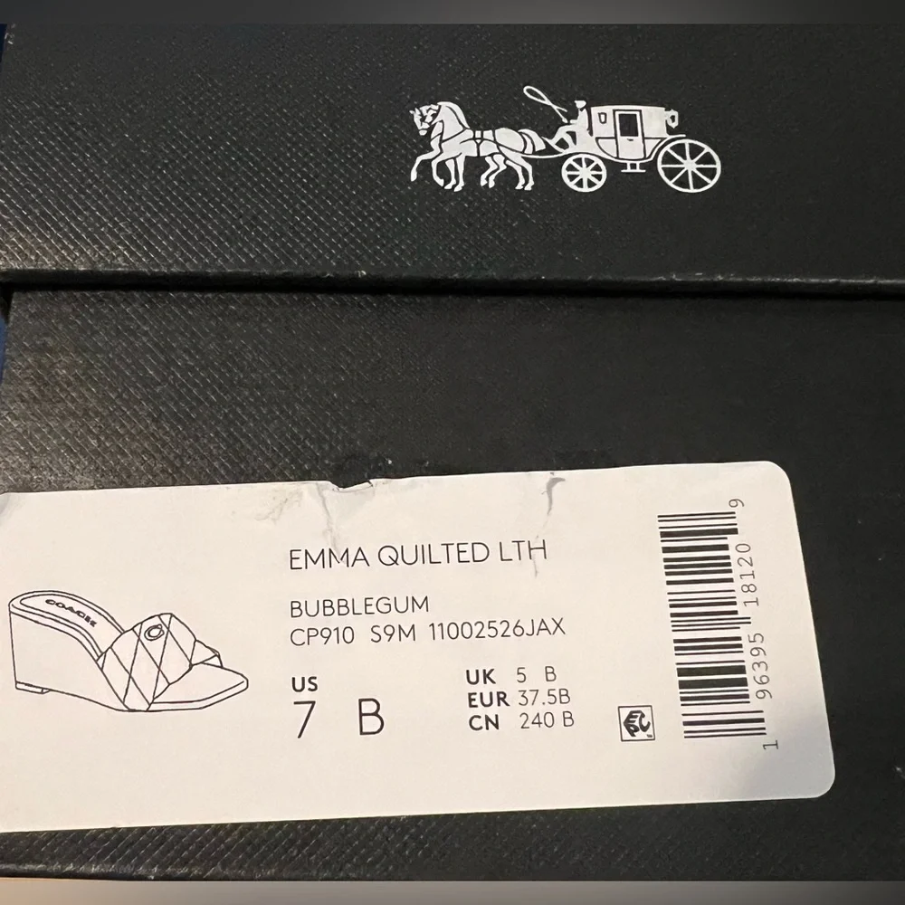 Coach Women's Emma Wedge Sandal, 
Color: Bubblegum 🍬, Size:  7 👡 - Picture 9 of 9